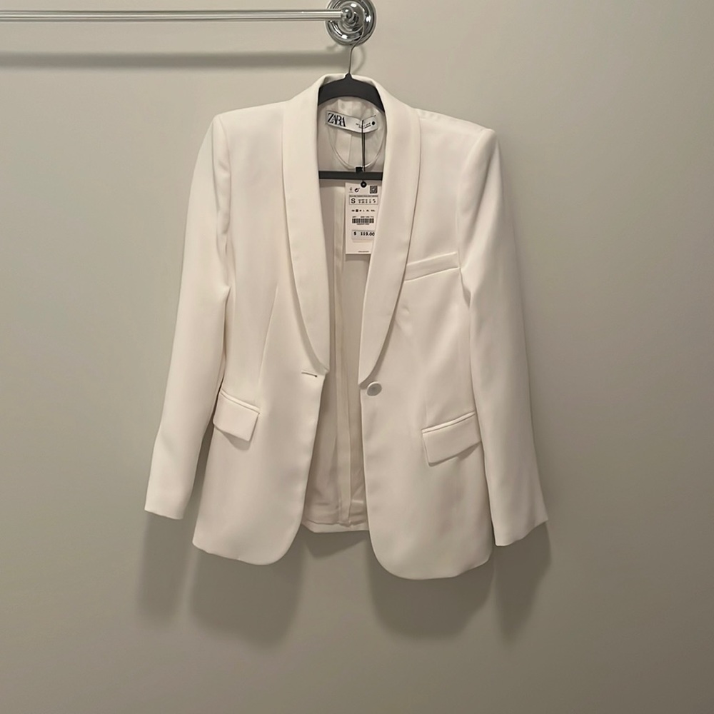 White Zara blazer NWT